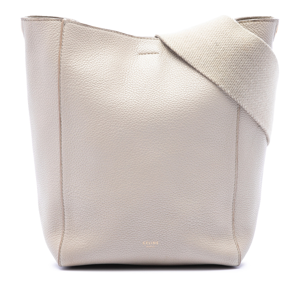 Pre-Loved Celine Small Soft Grained Calfskin Seau Sangle Bucket Bag